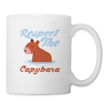 Respect The Capybara Capibara Owner Rodent - Mug - white - Right