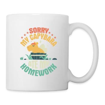 Sorry, My Capybara Ate My Homework Capibara Owner - Tasse - Weiß - Rechts