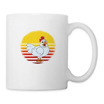 Lustiger Hühner Spruch Huhn - Tasse - Weiß - Rechts