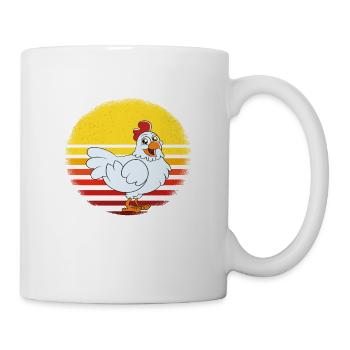 Lustiger Hühner Spruch Huhn - Tasse - Weiß - Rechts