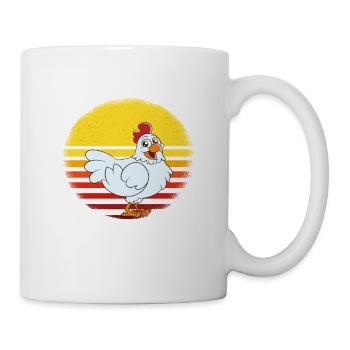 Lustiger Hühner Spruch Huhn - Tasse - Weiß - Rechts