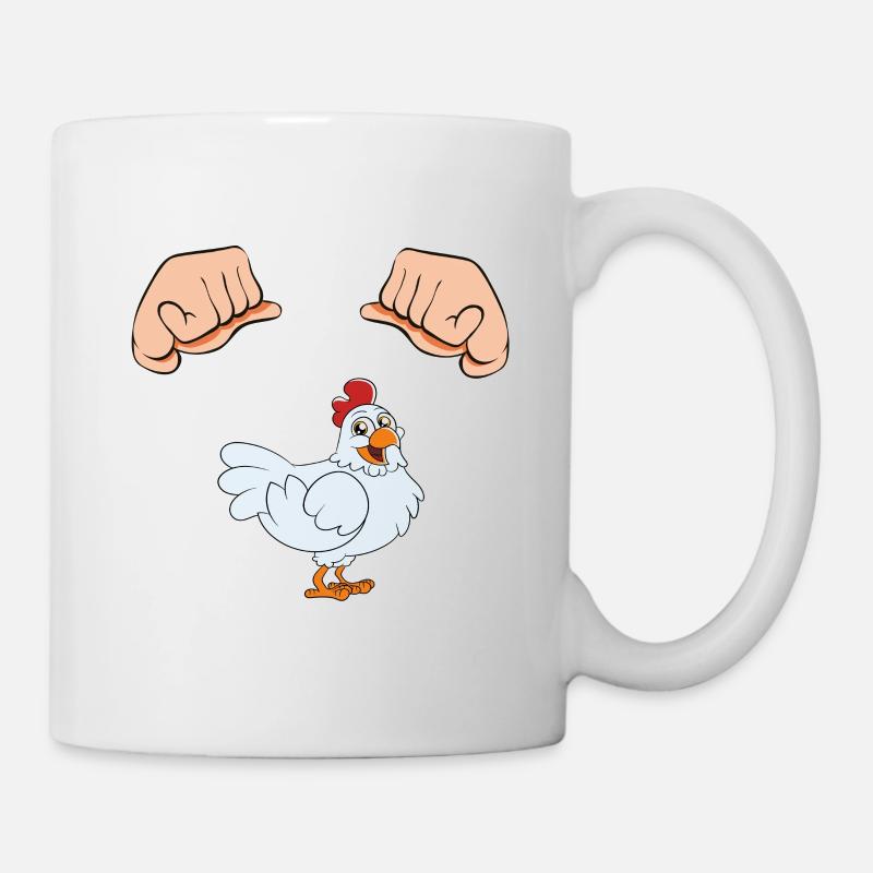 Lustiger Hühner Spruch Huhn - Tasse - Weiß