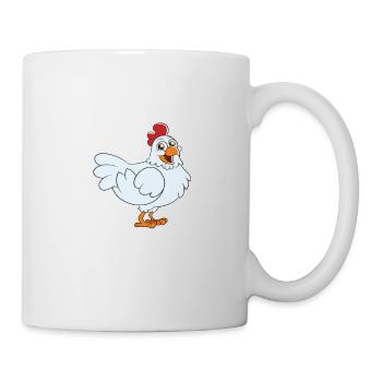 Lustiger Hühner Spruch Huhn - Tasse - Weiß - Rechts
