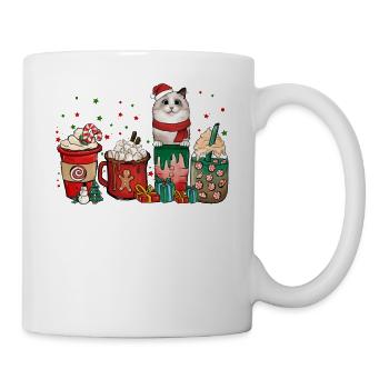 Nebelung Coffee Coffee Cups Santa Cat - Mug - white - Right
