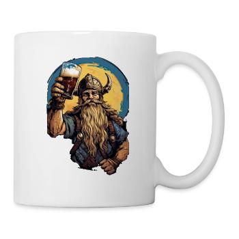 Beer And Valhalla Wikinger - Tasse - Weiß - Rechts