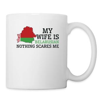 Nichts macht mir Angst Meine Frau ist - Tasse - Weiß - Rechts