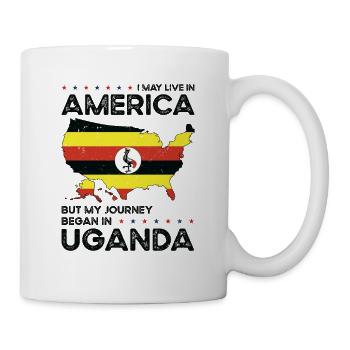 Ugandan American Patriot USA Grown Uganda US Flag - Mug - white - Right