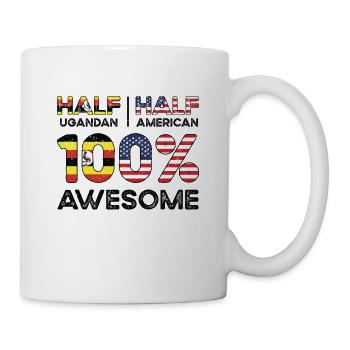 Ugandan American Patriot USA Grown Uganda US Flag - Mug - white - Right