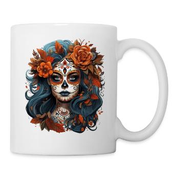 Day Of The Dead I Sugar Skull I Dia De Los Muertos - Tasse - Weiß - Rechts