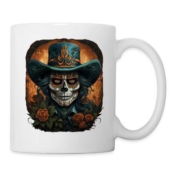 Day Of The Dead I Sugar Skull I Dia De Los Muertos - Tasse - Weiß - Rechts