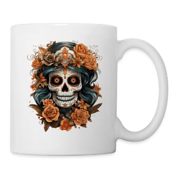 Day Of The Dead I Sugar Skull I Dia De Los Muertos - Tasse - Weiß - Rechts