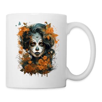 Day Of The Dead I Sugar Skull I Dia De Los Muertos - Tasse - Weiß - Rechts