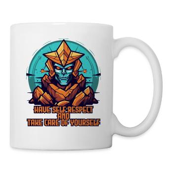 Prenez soin de votre estime de soi et prenez soin de vous - Mug blanc - blanc - Droite