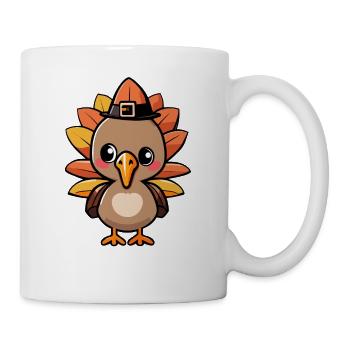 Gratefully Thanksgiving Baby Turkey - Mug - white - Right