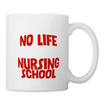 Je n’ai pas de vie Je suis à l’école d’infirmières - Mug blanc - blanc - Droite