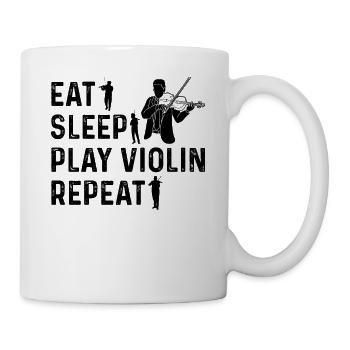 Manger dormir Jouer Violon Répéter Violon Violon - Mug blanc - blanc - Droite