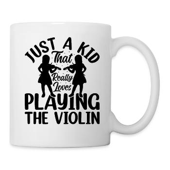 Juste un enfant qui aime vraiment jouer du violon Vi - Mug blanc - blanc - Droite