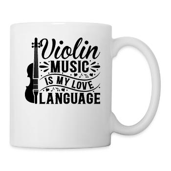La musique du violon est ma langue d’amour Musicien de violon V - Mug blanc - blanc - Droite