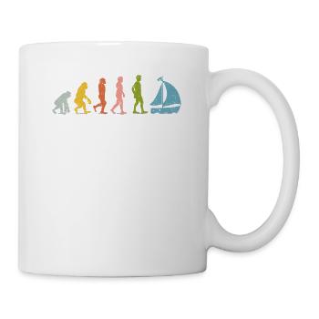 Voile Rétro Voile Evolution Vintage Marin - Mug blanc - blanc - Droite