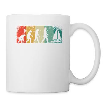 Voile Rétro Voile Evolution Vintage Marin - Mug blanc - blanc - Droite