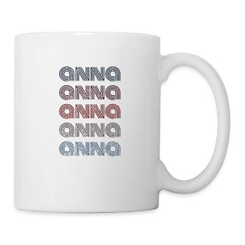 70s Retro Nom Vintage Personnalisé Anna - Mug blanc - blanc - Droite