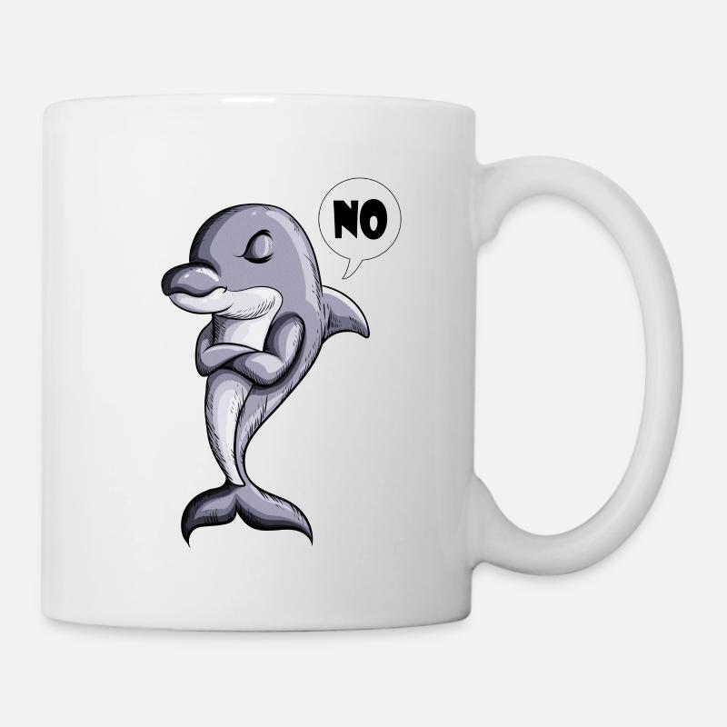 Delfin Meeressäuger sagt NO Urlaub Pause Erholen - Tasse - Weiß
