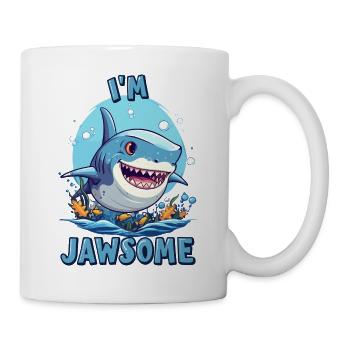 Weißer Hai Enthusiast Geschenk Junge - Tasse - Weiß - Rechts