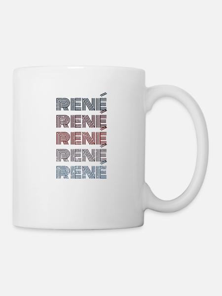 70er Retro Name Vintage Personalisieres René - Tasse - Weiß