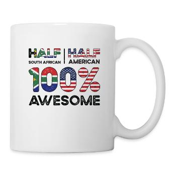 Südafrikanischer amerikanischer Patriot USA - Tasse - Weiß - Rechts
