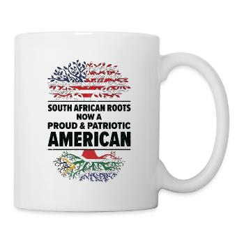 Südafrikanischer amerikanischer Patriot USA - Tasse - Weiß - Rechts