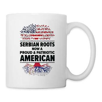 Serbisch Amerikanischer Patriot USA Gewachsen - Tasse - Weiß - Rechts