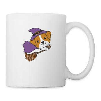 Jack Russell Halloween Witch Kids Witch Costume - Mug - white - Right