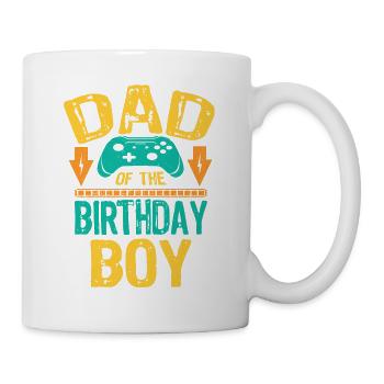 Dad Of the Birthday Boy Gaming Gift Idea - Tasse - Weiß - Rechts