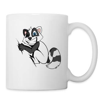 Drôle de moufette de dessin animé - Mug blanc - blanc - Droite