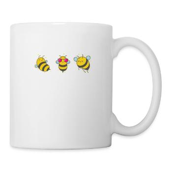 Trois abeilles fraîches animaux nature - Mug blanc - blanc - Droite