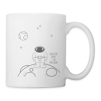 Astronaut auf dem Mond | Weltraum Abenteuer - Tasse - Weiß - Rechts