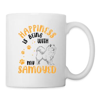 Samojede macht mich glücklich Samojedenspitz - Tasse - Weiß - Rechts