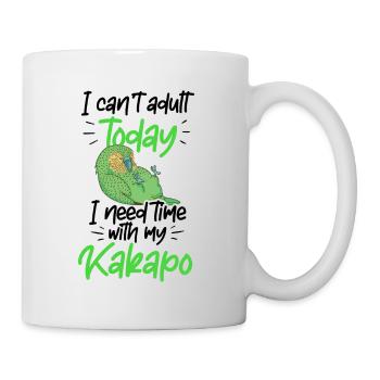 Brauche Zeit mit Kakapo Neuseeland Papagei - Tasse - Weiß - Rechts
