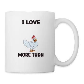 Lustiger Hühner Spruch Huhn - Tasse - Weiß - Rechts