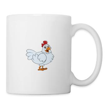 Lustiger Hühner Spruch Huhn - Tasse - Weiß - Rechts