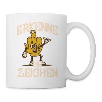 Erkenne die Zeichen! Party Disco Konzert Festival - Tasse - Weiß - Rechts