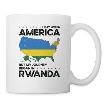 Rwandan American Patriot USA Grown Rwanda US Flag - Mug - white - Right