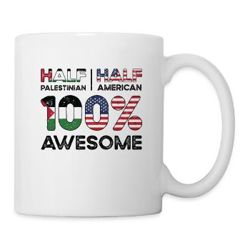 Palestinian American Patriot USA - Mug blanc - blanc - Droite