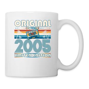 18. Geburtstag Retro Kassette Best of Oktober 2005 - Tasse - Weiß - Rechts