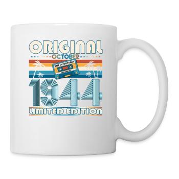 80th Birthday Retro Cassette Best of October 1944 - Mug - white - Right
