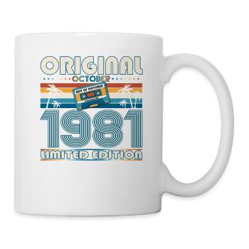 42nd Birthday Retro Cassette Best of Octobre 1981 - Mug blanc - blanc - Droite