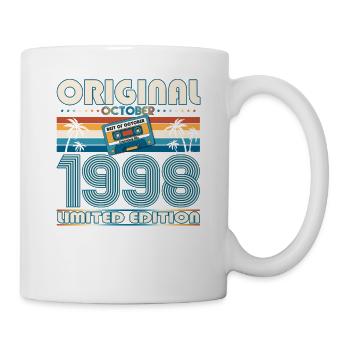 25th Birthday Retro Cassette Best of Octobre 1998 - Mug blanc - blanc - Droite
