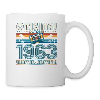 60. Geburtstag Retro Kassette Best of Oktober 1963 - Tasse - Weiß - Rechts