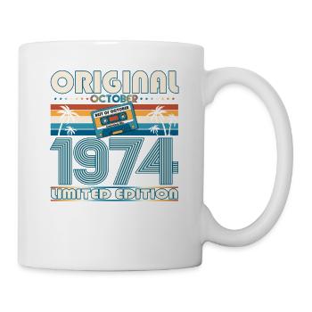 49th Birthday Retro Cassette Best of October 1974 - Mug - white - Right