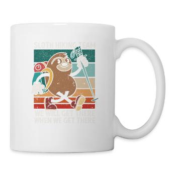 Faultier Wanderteam Lustiger Wanderer Faultiere - Tasse - Weiß - Rechts